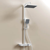 EMKE F09 Colonne de douche thermostatique, 3 jets, certification KTW, Chrome/Anthracite/Blanc