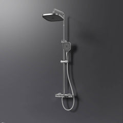 EMKE F12 Colonne de douche thermostatique, douche à effet pluie, Chrome