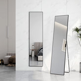 EMKE FM02 miroir pleine longueur, cadre en métal noir/chromé, mur/support, hauteur 120 cm/160 cm