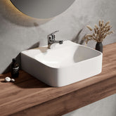 EMKE CB03 vasque à poser blanc, avec 1 trou robinetterie, sans trop-plein