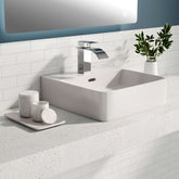 EMKE CB04 Lavabo blanc, avec 1 trou pour robinetterie et avec trop-plein