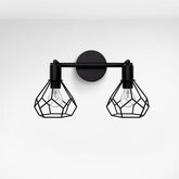 Plafonnier/applique EMKE "L25A2BL", à 2 lampes, noir