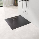 Receveur de douche EMKE avec surface antidérapante, blanc/noir