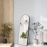 Miroir pleine longueur FM06, miroir sur pied avec éclairage LED et cadre
