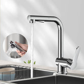 EMKE Robinet de cuisine monocommande "F16" avec 2 types de jets, bec orientable et extensible chromé