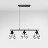 Suspension EMKE "L25B2BL" avec réglage en hauteur, à 3 lampes, noire