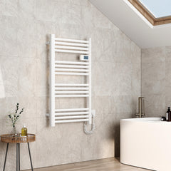 Radiateur de salle de bain EMKE PTR avec résistance chauffante pour fonctionnement purement électrique, 960x540 mm, 500 watts