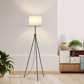 Lampadaires EMKE "L20E2BL" à trois pieds, interrupteur au pied, 1 lampe