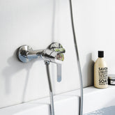 EMKE F03 Mitigeur de douche de salle de bain avec levier unique, montage mural, chromé