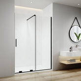 Cabine de douche EMKE à portes coulissantes (noir ou chrome, hauteur : 195 cm)