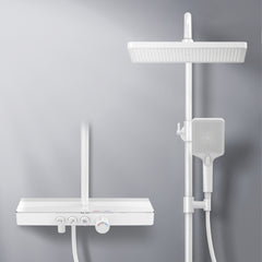 EMKE F10 Colonne de douche Thermostat, 3 types de jets, Chrome/Anthracite/Blanc