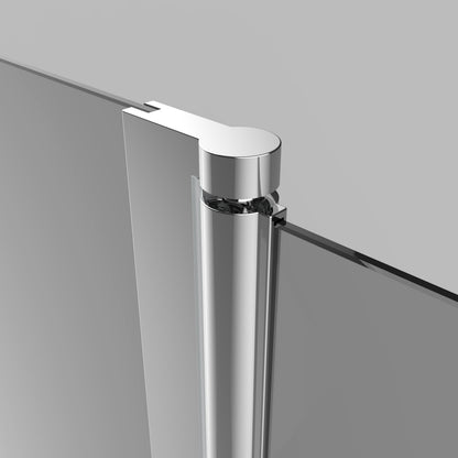 Paroi de douche EMKE pour baignoire (avec fonction pivotante, dimensions : 100cmx140cm)