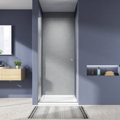 Porte de douche battante à installer dans des cabines de douche en niche, hauteur : 185 cm/195 cm