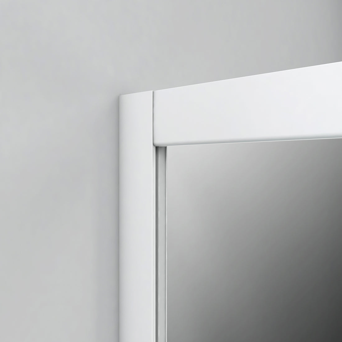 Cabine de douche quart de cercle à porte coulissante, blanc/noir, hauteur 185 cm
