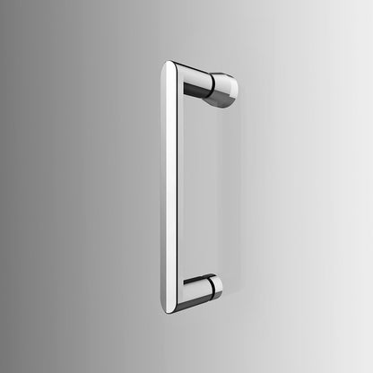 Cabine de douche d'angle sans cadre EMKE avec portes battantes et barres de support, hauteur 185 cm/195 cm