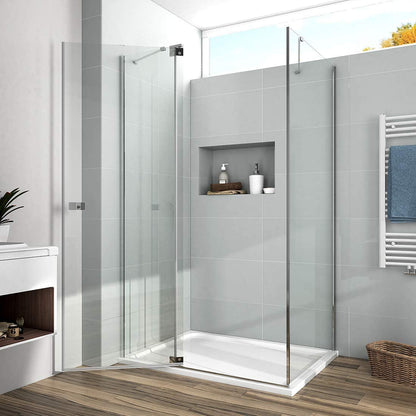 Cabine de douche EMKE (avec grande porte, ouvrant vers l'intérieur et l'extérieur, hauteur : 190 cm)
