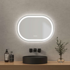 EMKE OLM06 Miroir de salle de bain à éclairage LED avec bouton tactile