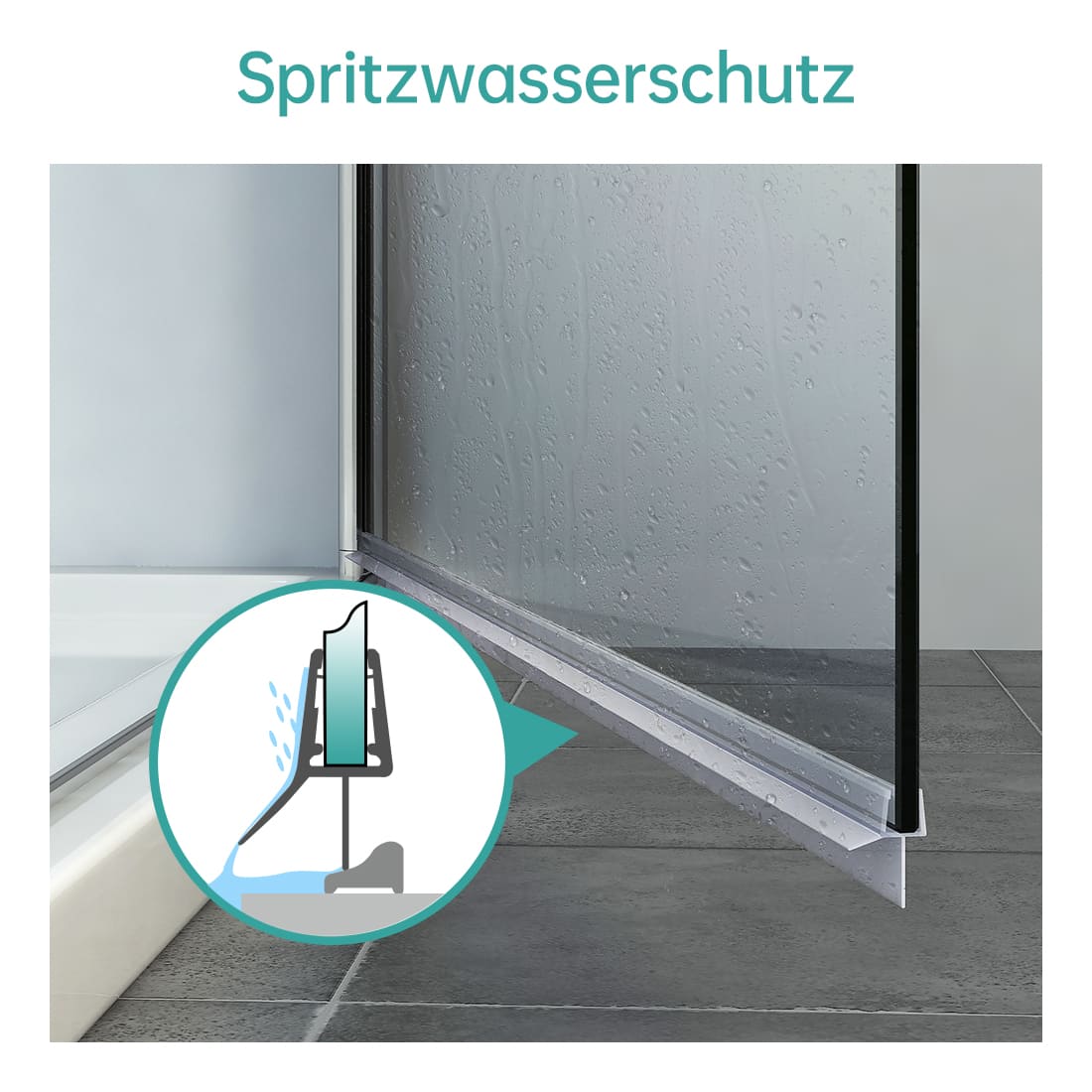 Cabine de douche à double porte pour installation en angle, hauteur 185 cm/195 cm