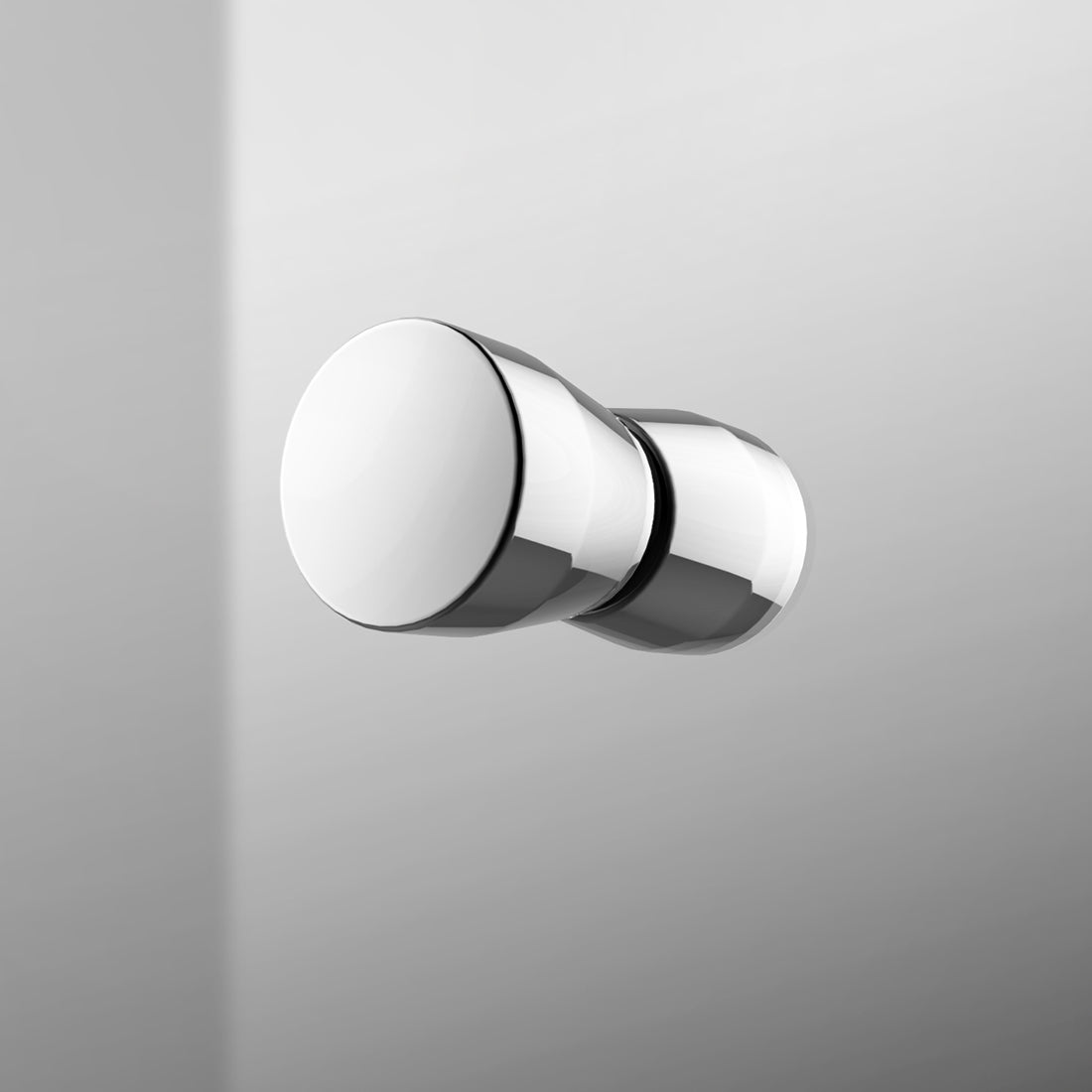 Cabine de douche d'angle sans cadre EMKE avec portes battantes et barres de support, hauteur 185 cm/195 cm