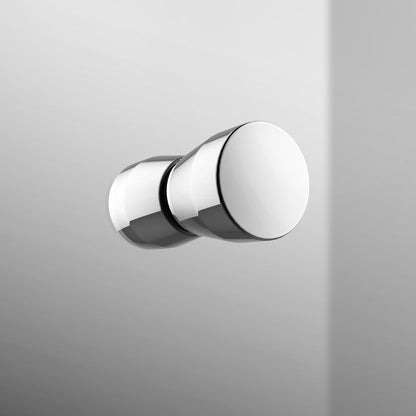 Cabine de douche d'angle avec porte et panneau latéral fixe, hauteur 185cm/195cm