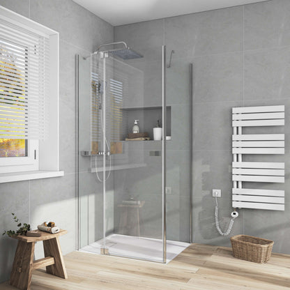Cabine de douche EMKE (avec grande porte, ouvrant vers l'intérieur et l'extérieur, hauteur : 190 cm)