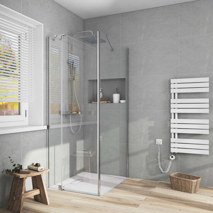 Cabine de douche EMKE (avec grande porte, ouvrant vers l'intérieur et l'extérieur, hauteur : 190 cm)