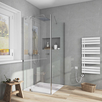 Cabine de douche EMKE (avec grande porte, ouvrant vers l'intérieur et l'extérieur, hauteur : 190 cm)