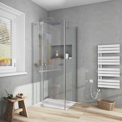 Cabine de douche EMKE (avec grande porte, ouvrant vers l'intérieur et l'extérieur, hauteur : 190 cm)
