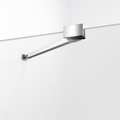 Cabine de douche d'angle avec porte et panneau latéral fixe, hauteur 185cm/195cm