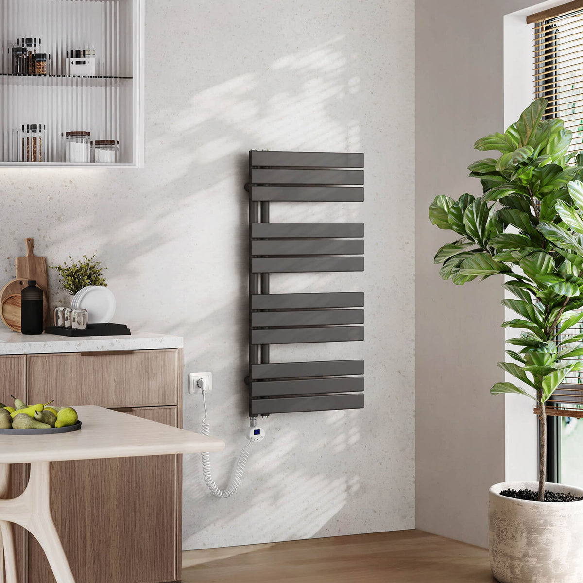 Sèche-serviettes électrique EMKE ESFTR pour un fonctionnement purement électrique