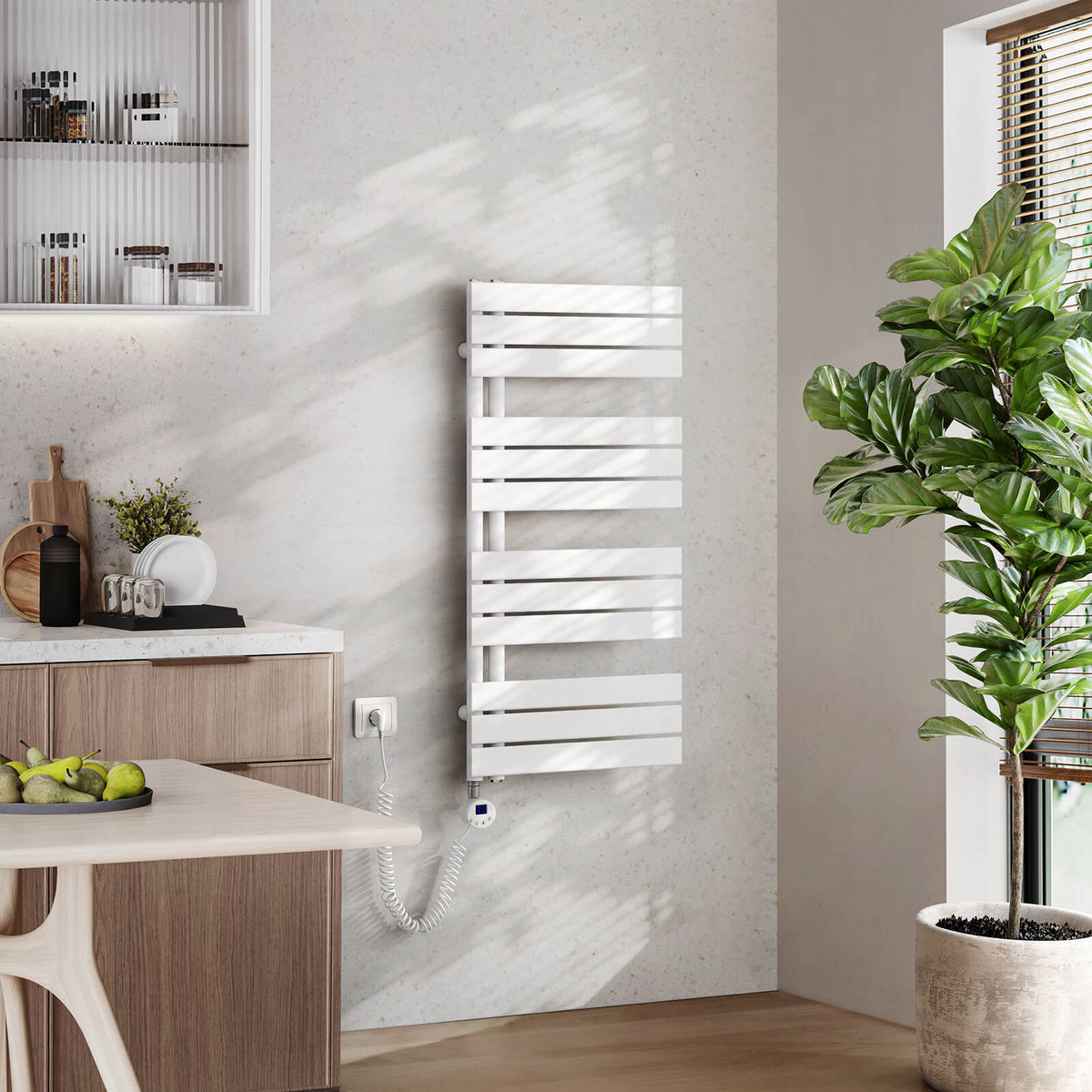 Sèche-serviettes électrique EMKE ESFTR pour un fonctionnement purement électrique