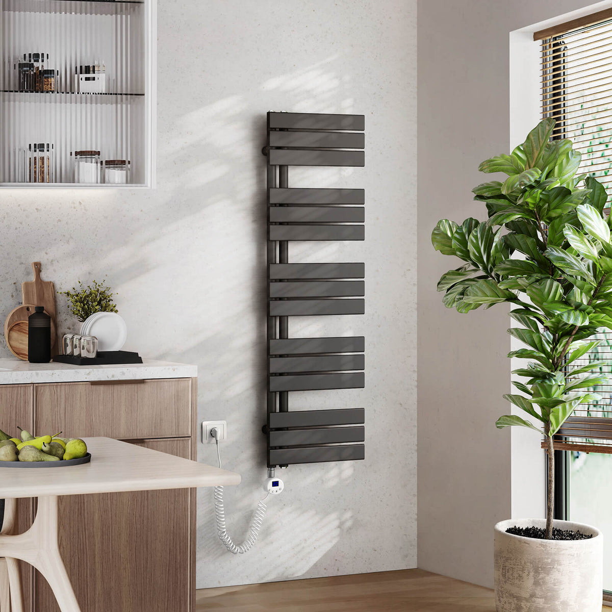 Sèche-serviettes électrique EMKE ESFTR pour un fonctionnement purement électrique
