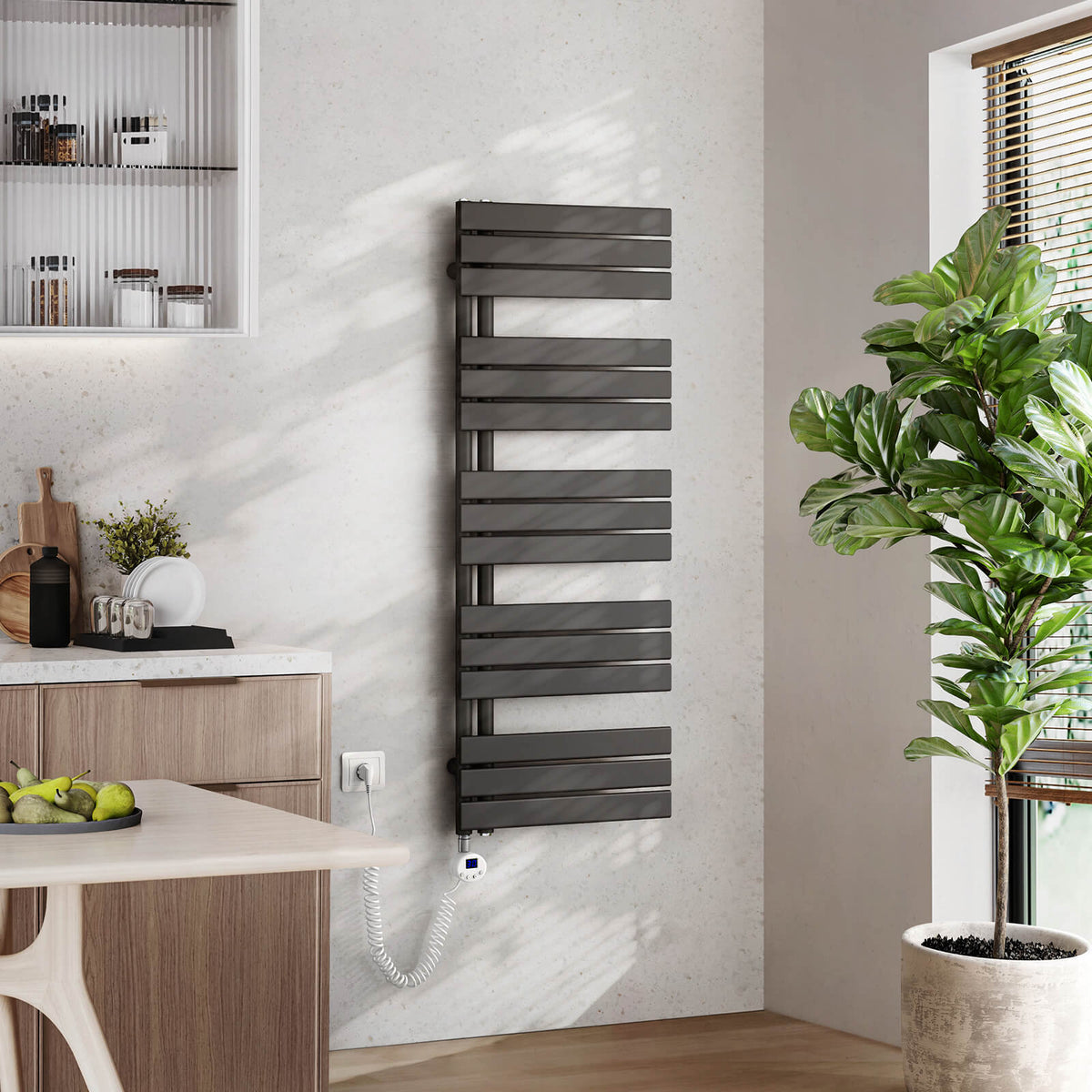 Sèche-serviettes électrique EMKE ESFTR pour un fonctionnement purement électrique