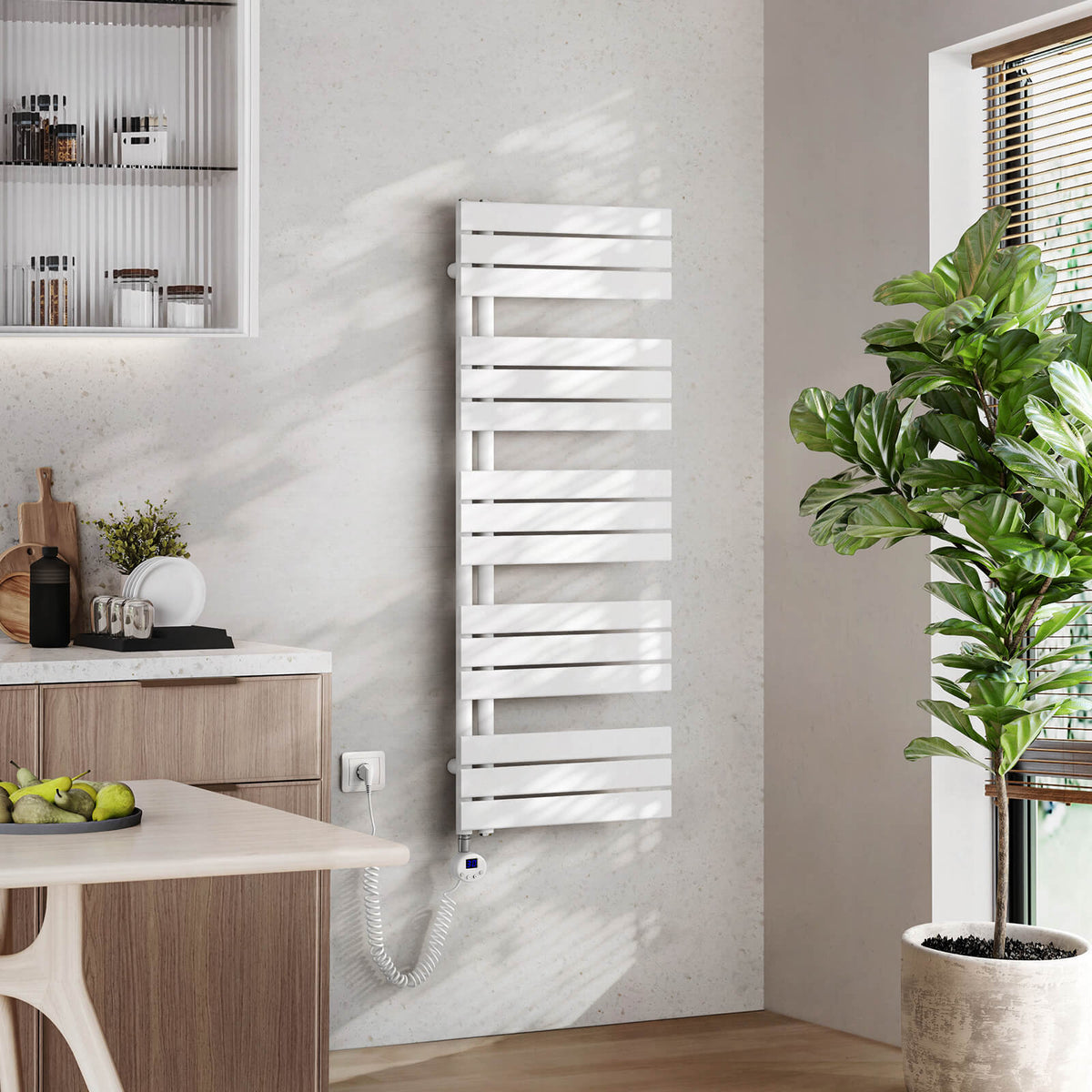 Sèche-serviettes électrique EMKE ESFTR pour un fonctionnement purement électrique