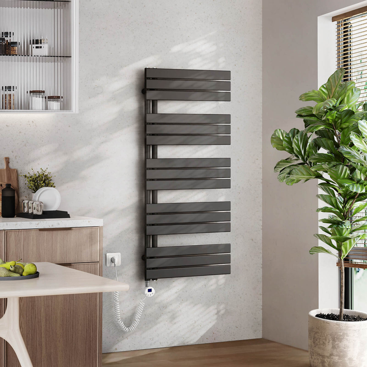 Sèche-serviettes électrique EMKE ESFTR pour un fonctionnement purement électrique