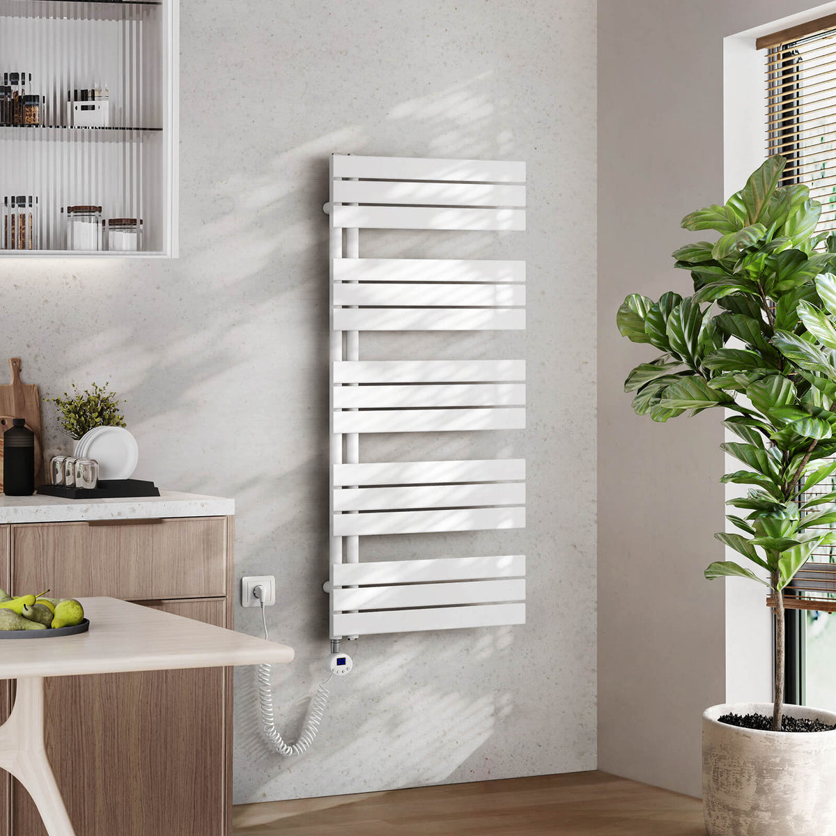 Sèche-serviettes électrique EMKE ESFTR pour un fonctionnement purement électrique