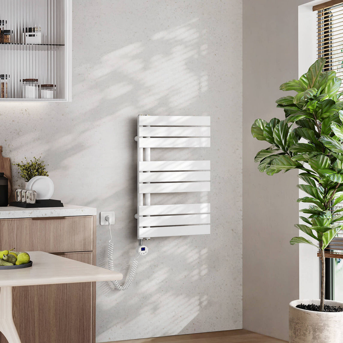 Sèche-serviettes électrique EMKE ESFTR pour un fonctionnement purement électrique