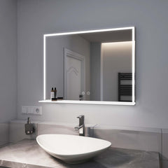 EMKE LM15 Miroir de salle de bain à éclairage LED avec étagère