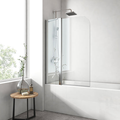 Paroi de douche EMKE pour baignoire (avec fonction pivotante, dimensions : 100cmx140cm)
