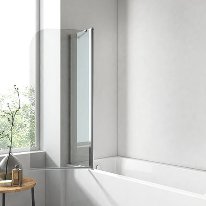 Paroi de douche EMKE pour baignoire (avec fonction pivotante, dimensions : 100cmx140cm)