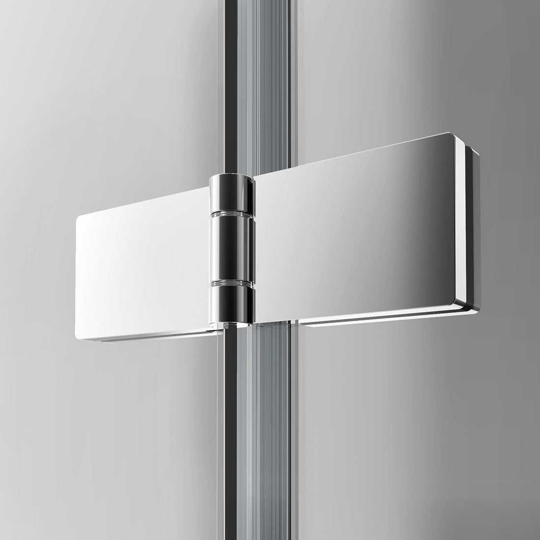 Cabine De Douche D'angle Emke FHD76E - 100x185cm - Vertre 6mm, Aluminium, Une Seule Paroi (NEUF Emballé)