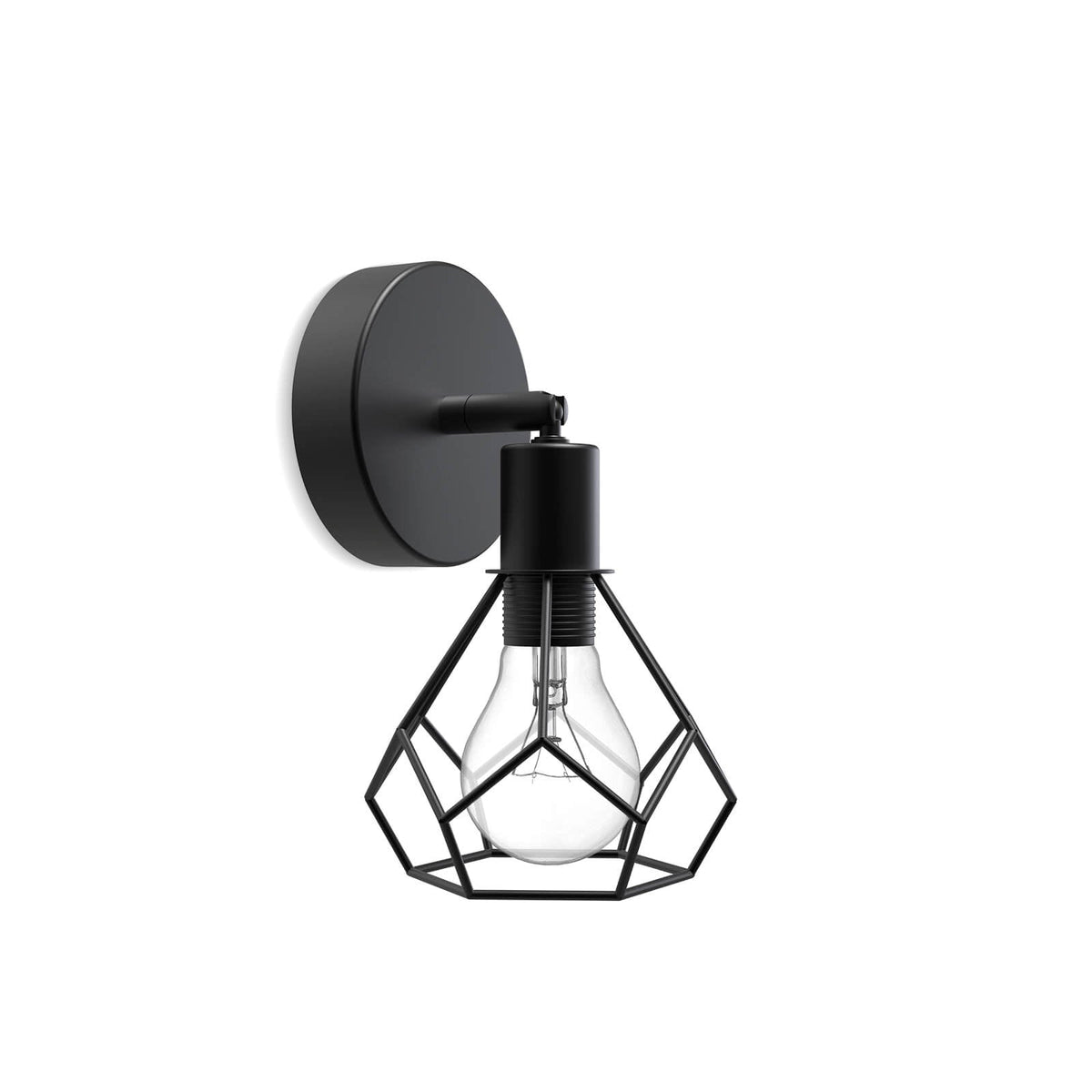 Applique EMKE "L25A1BL", 1 lampe, noire