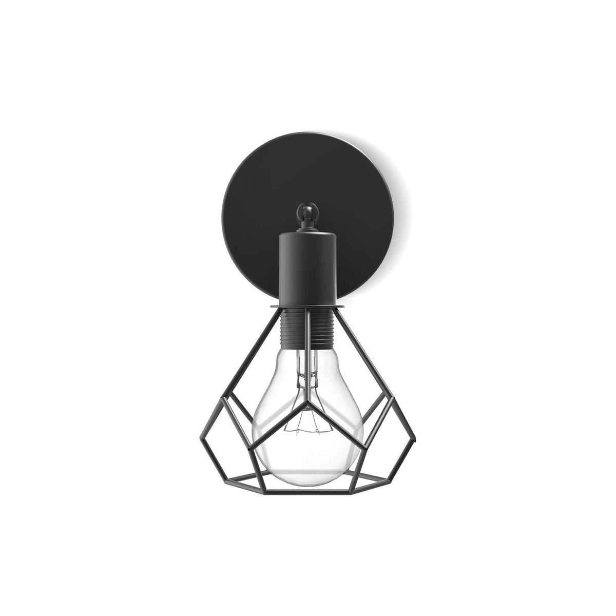 Applique EMKE "L25A1BL", 1 lampe, noire
