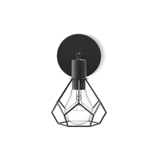 Applique EMKE "L25A1BL", 1 lampe, noire