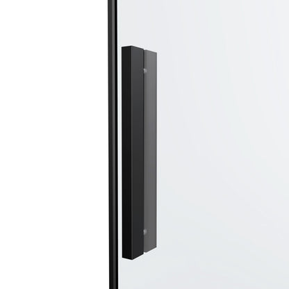 Cabine de douche EMKE à portes coulissantes (noir ou chrome, hauteur : 195 cm)